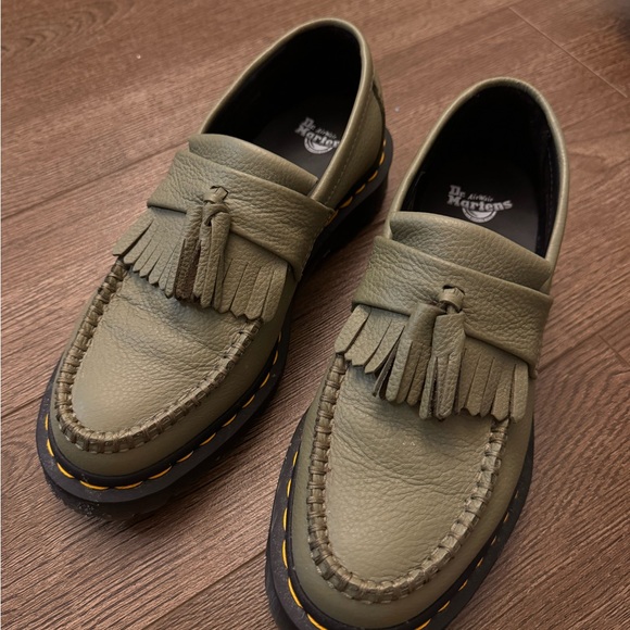 Dr. Martens Shoes - Dr. Martens Khaki Tassel Loafers